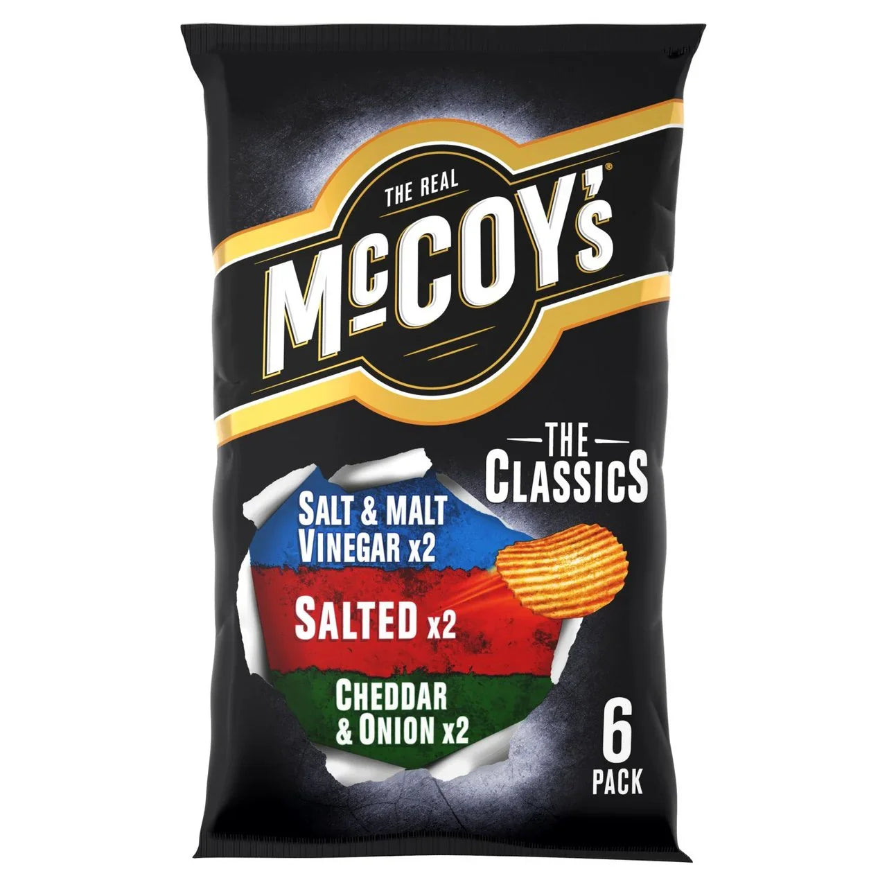 McCoy's Classic Ridge Cut Crisps Variety 6 Pack