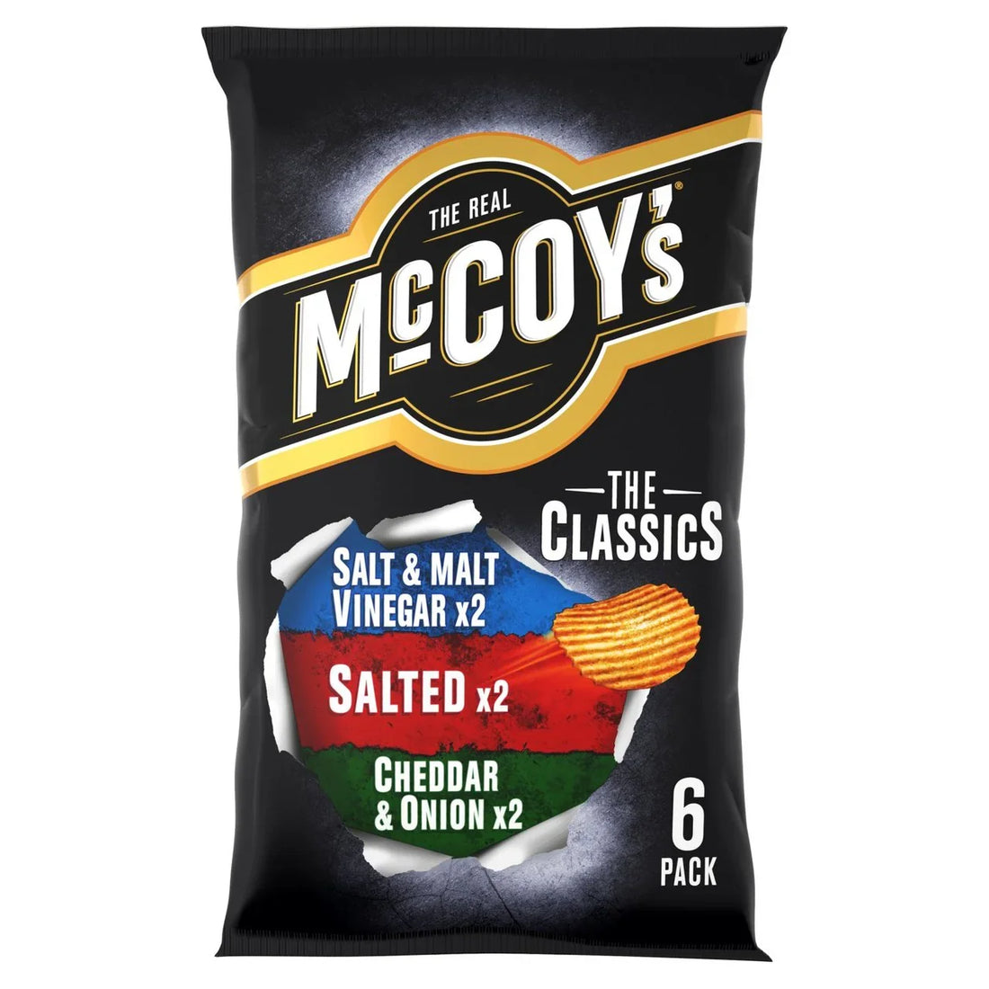 McCoy's Classic Ridge Cut Crisps Variety 6 Pack