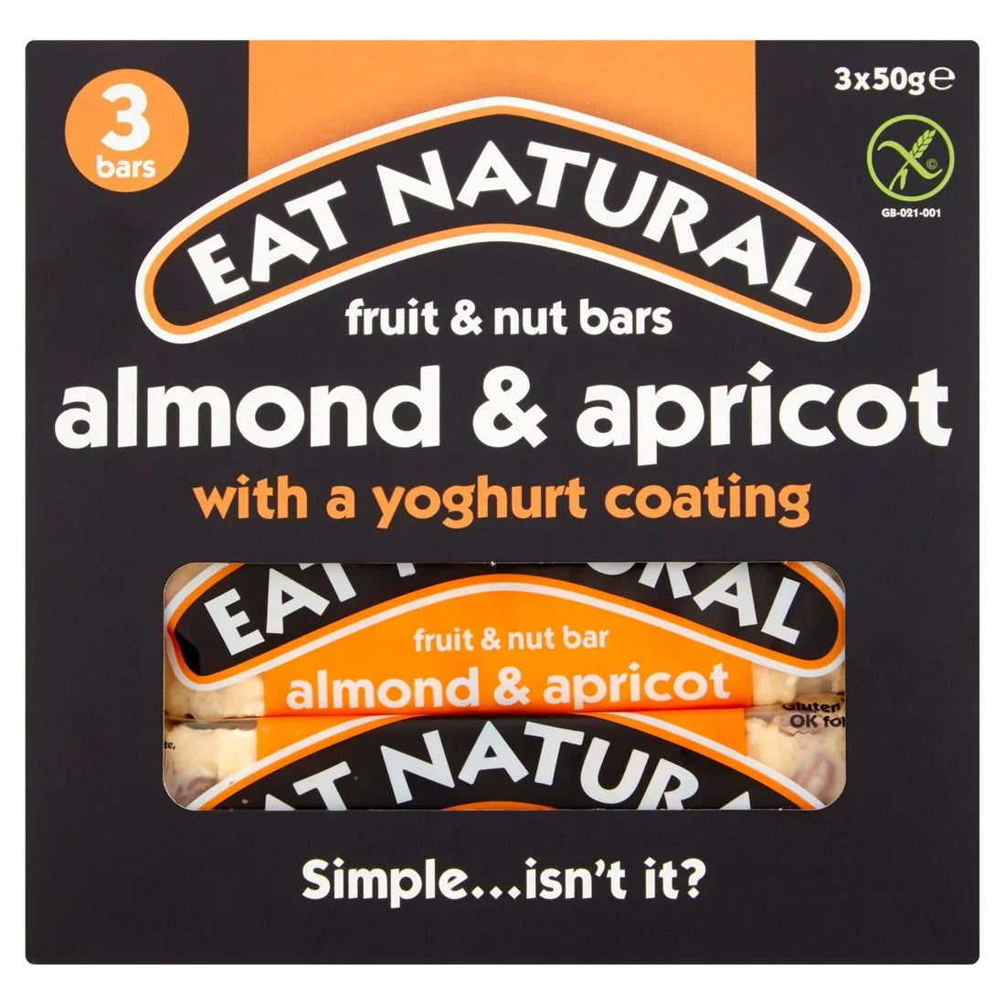 Almond & Apricot Yoghurt Coated Bars 3 x 50g
