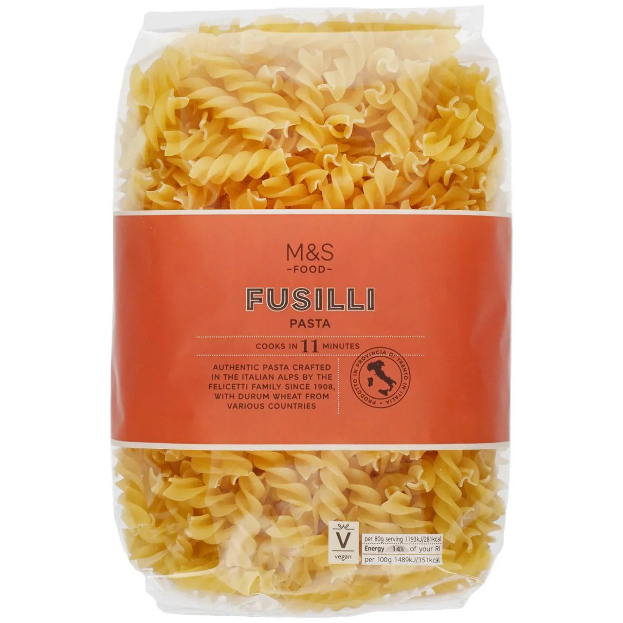 M&S Delicious Italian Fusilli Pasta 500g