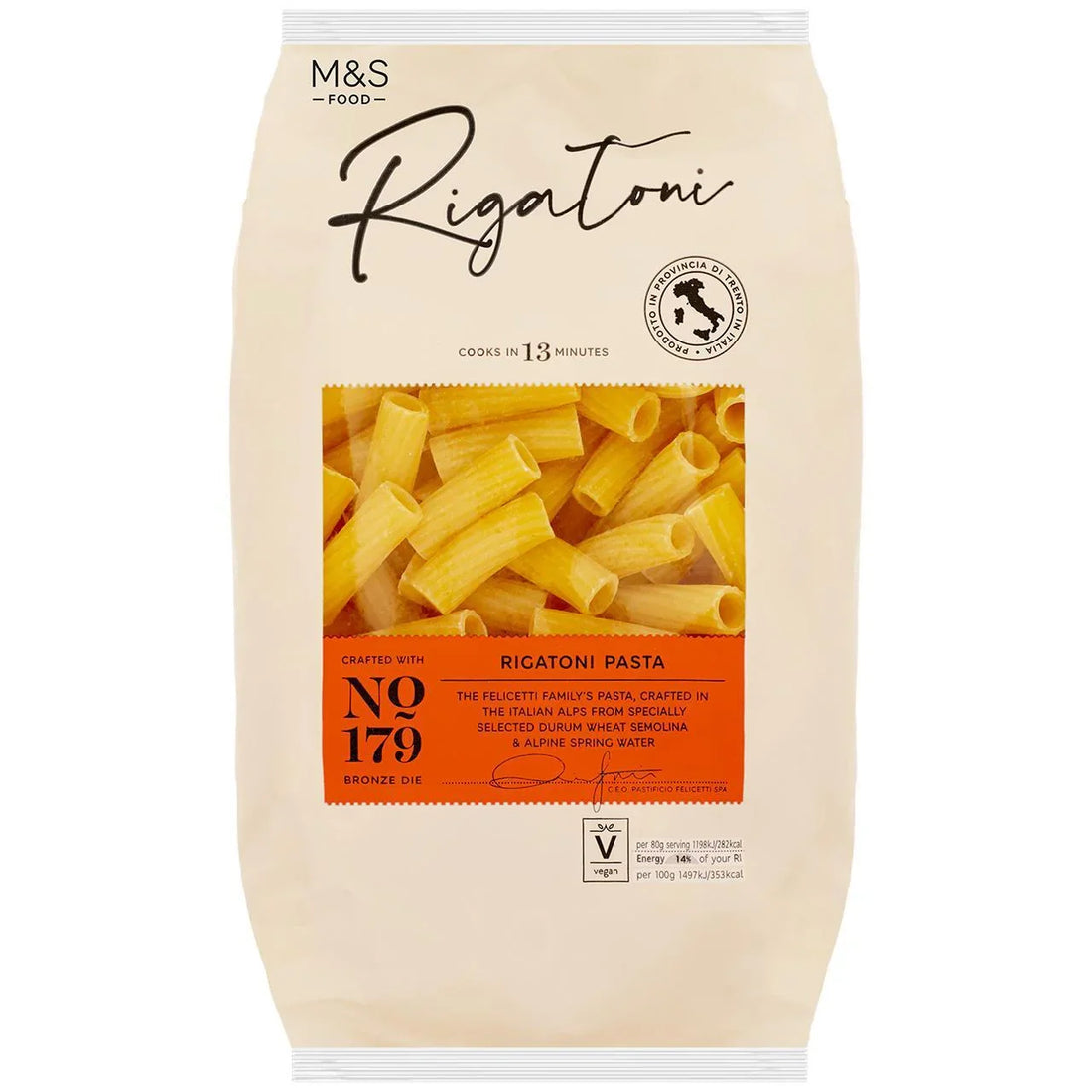 Authentic Italian Rigatoni Pasta - 500g from M&S