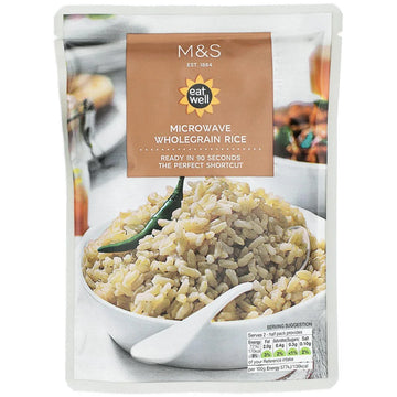 M&S 250g Microwave Wholegrain Rice - Quick and Easy Meal Solution