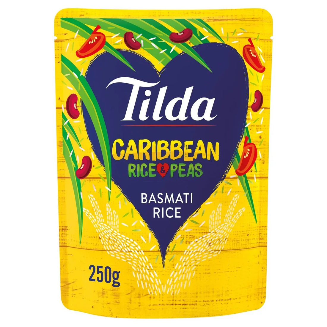Delicious Tilda Microwave Caribbean Rice and Peas Basmati 250g