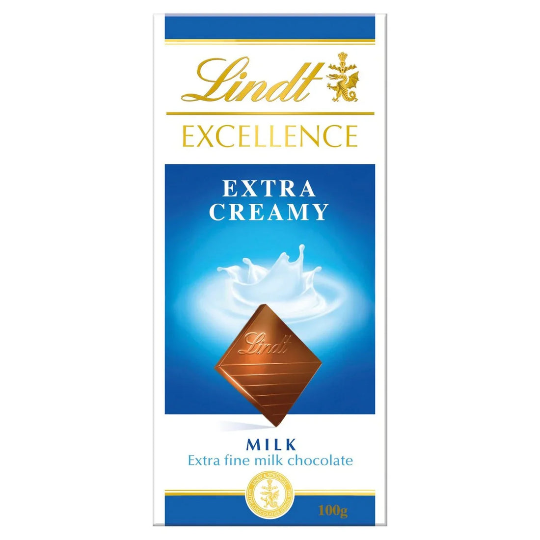 Lindt Excellence Extra Creamy 100g Milk Chocolate Bar