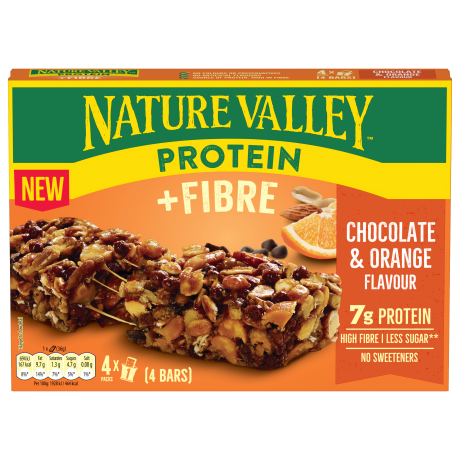 Nature Valley Protein + Fibre Chocolate & Orange Bars 4x36g