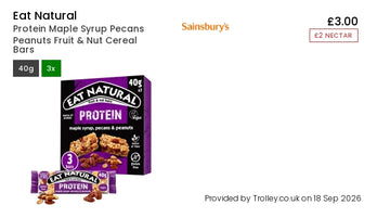 Eat Natural Protein Maple Syrup, Pecans & Peanuts Fruit & Nut Bars 3x40g