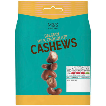 Belgian Milk Cashews 85g Pack