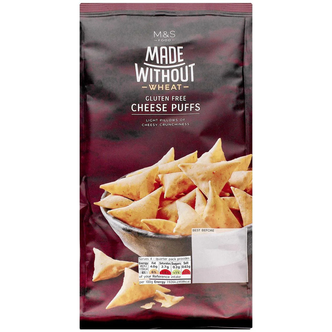 M&S Gluten-Free Gouda Cheese Puffs, Crispy Snack, 100g Pack