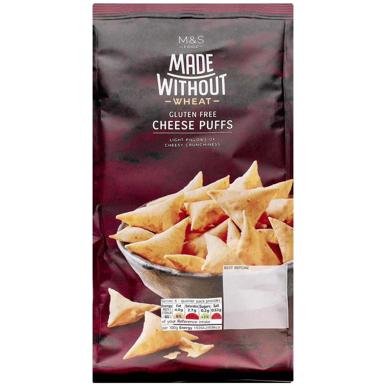 M&S Gluten-Free Gouda Cheese Puffs, Crispy Snack, 100g Pack