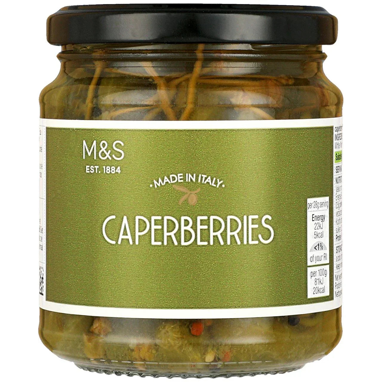 Premium M&S Made in Italy Caperberries - 270g Jar