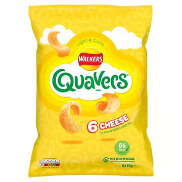 Walkers Quavers Cheese Multipack Snacks 6x16g