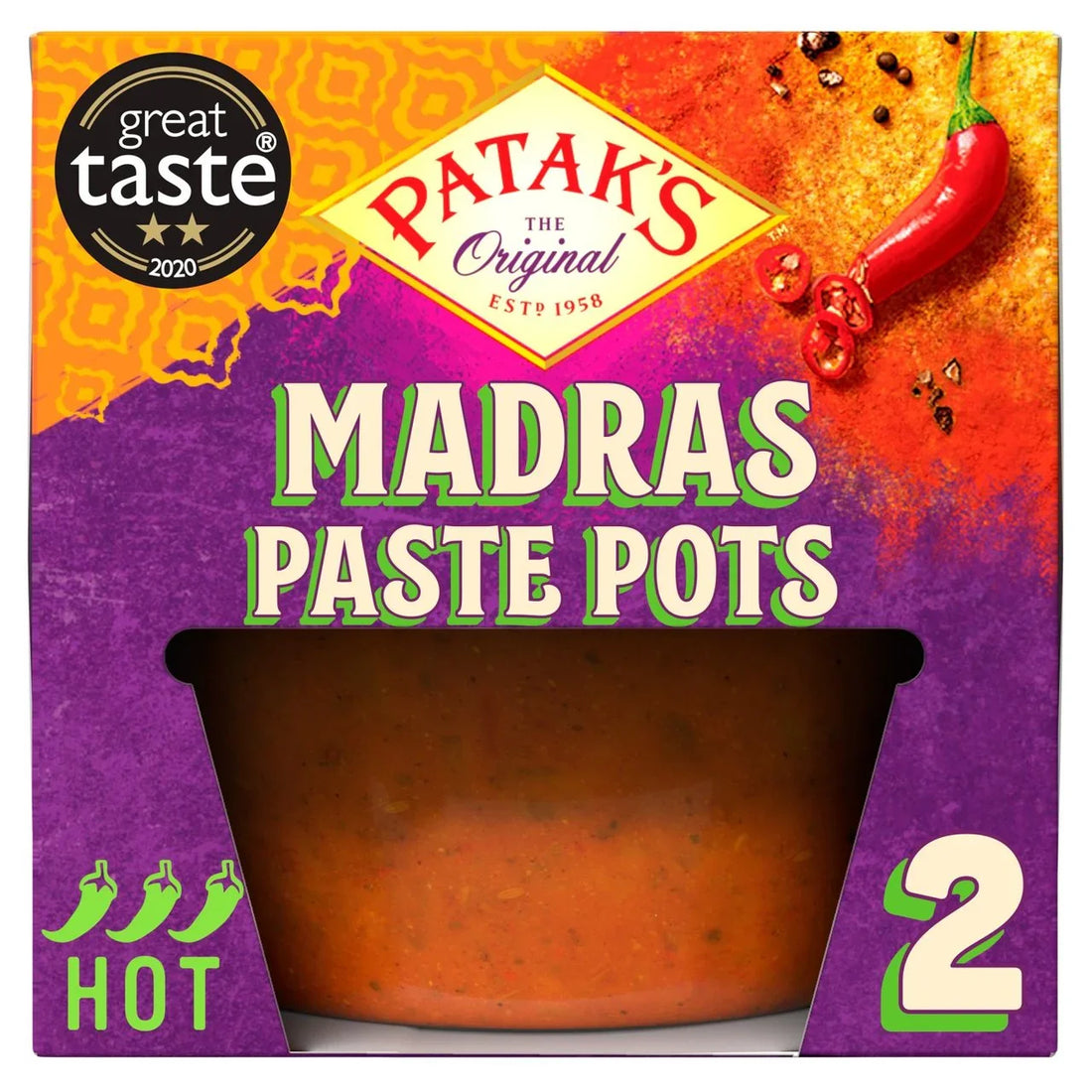 Patak's Madras Curry Paste 2 x 70g