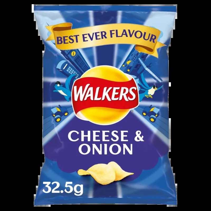 Walkers Cheese & Onion Crisps 32.5g x 1 Bag