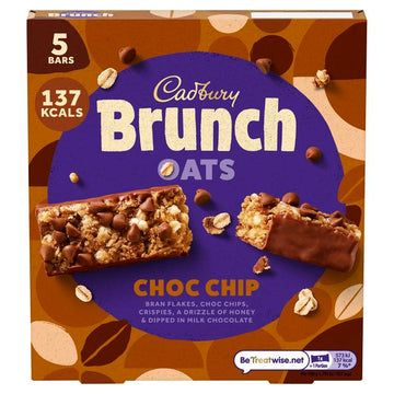 Cadbury Brunch Oats Chocolate Chip Cereal Bar Pack x5 160g