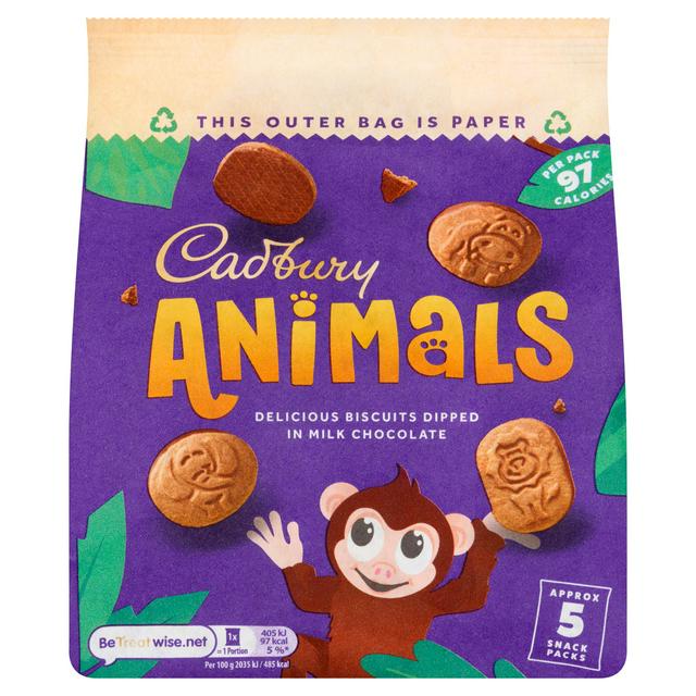 Cadbury Chocolate Animals Biscuits pack 5x19.9g