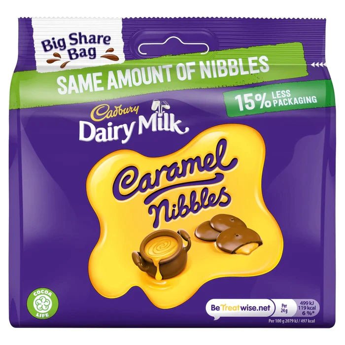 Cadbury Dairy Milk Caramel Nibbles Chocolate Bag 186g