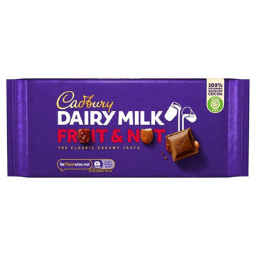 Cadbury Dairy Milk Fruit & Nut Chocolate Bar 110g