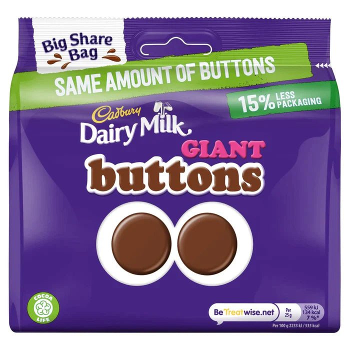 Cadbury Dairy Milk Giant Buttons 184g