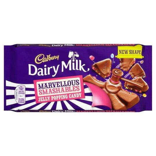 Cadbury Marvellous Creations Jelly Popping Candy Chocolate Bar 160g