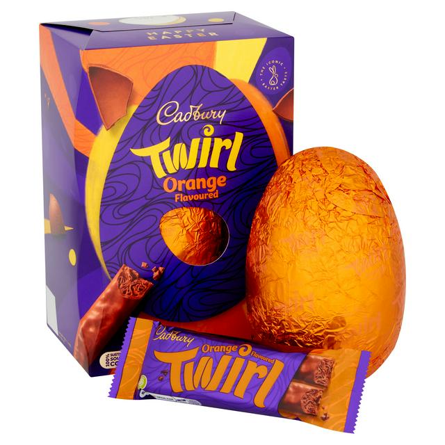 Cadbury Twirl Orange Traditional Chocolate Easter Egg 198g