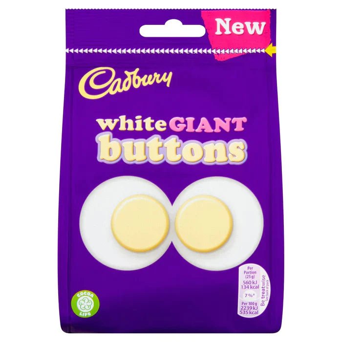 Cadbury White Buttons Giant Chocolate Bag 111g