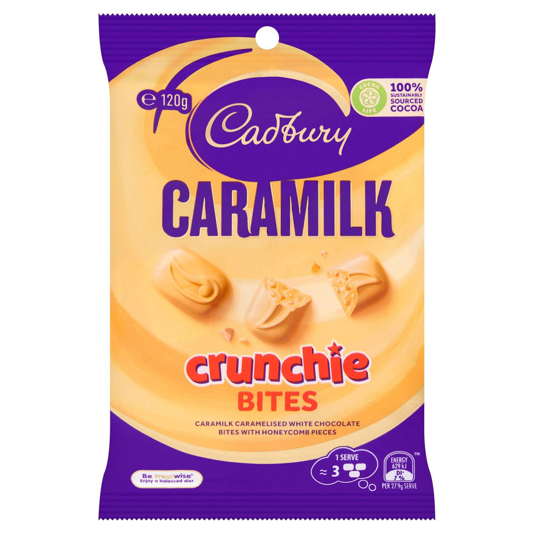 Cadbury Caramilk Crunchie Bites 120g