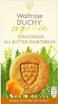 Duchy Organic Stem Ginger Shortbread 150g
