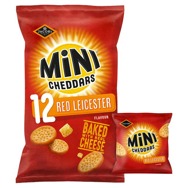 Jacob's Mini Red Leicester Cheddars 12 Pack 276G