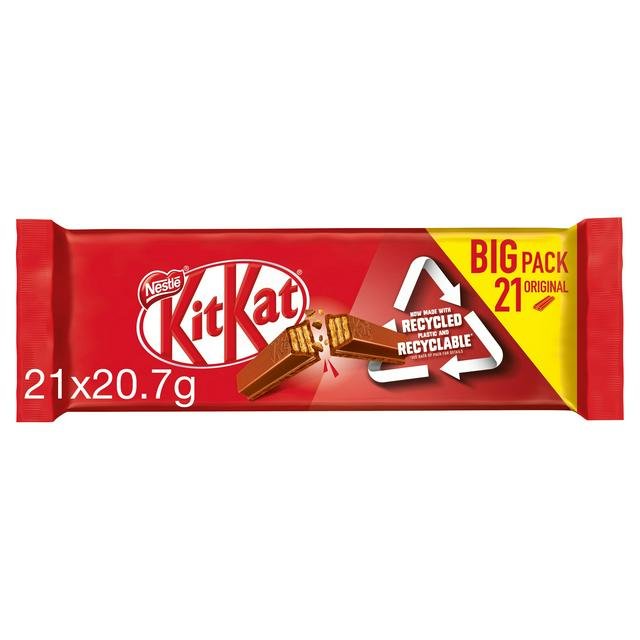 Kit Kat 2 Finger Milk Chocolate Biscuit Bar 21 Pack