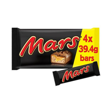 Mars Caramel, Nougat & Milk Chocolate Snack Bars Multipack 4x39.4g