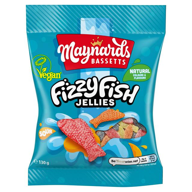 Maynards Bassetts Fizzy Fish Jellies 130g
