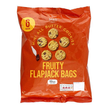 M&S All Butter Mini Fruity Flapjack Bags 6 x 18g