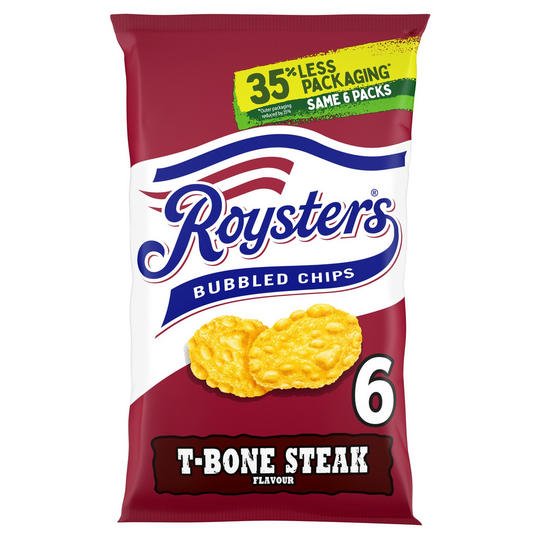 Roysters T-Bone Steak Crisps 6X21g