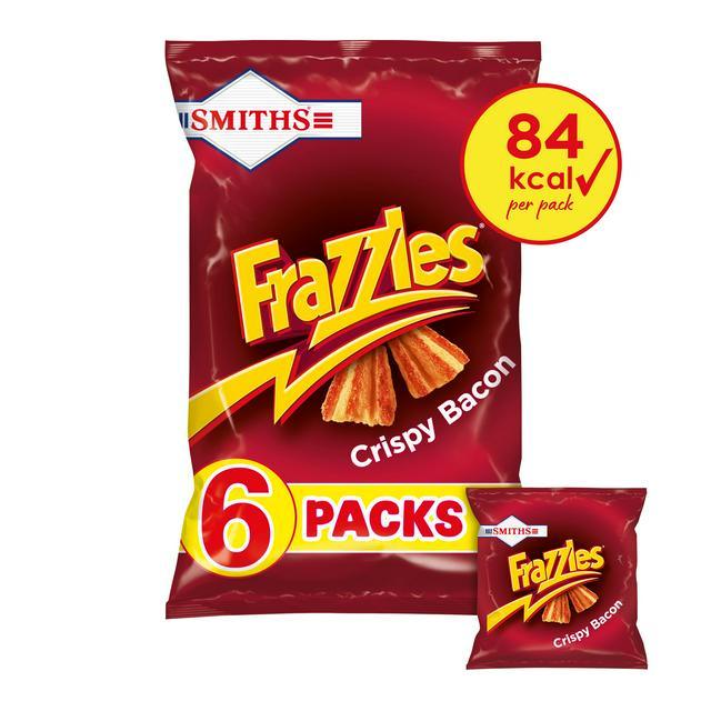 Smith's Razzles Smiths Frazzles Crispy Bacon Snacks 6 x 18g