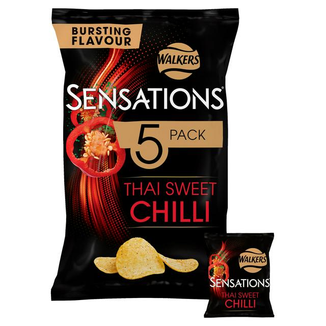 Walkers Sensations Thai Sweet Chilli Multipack Crisps 5x25g